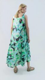 BOTANIC SOFT FLOW DRESS WITH ASYMMETRICAL OVERLAY - Imagen 3